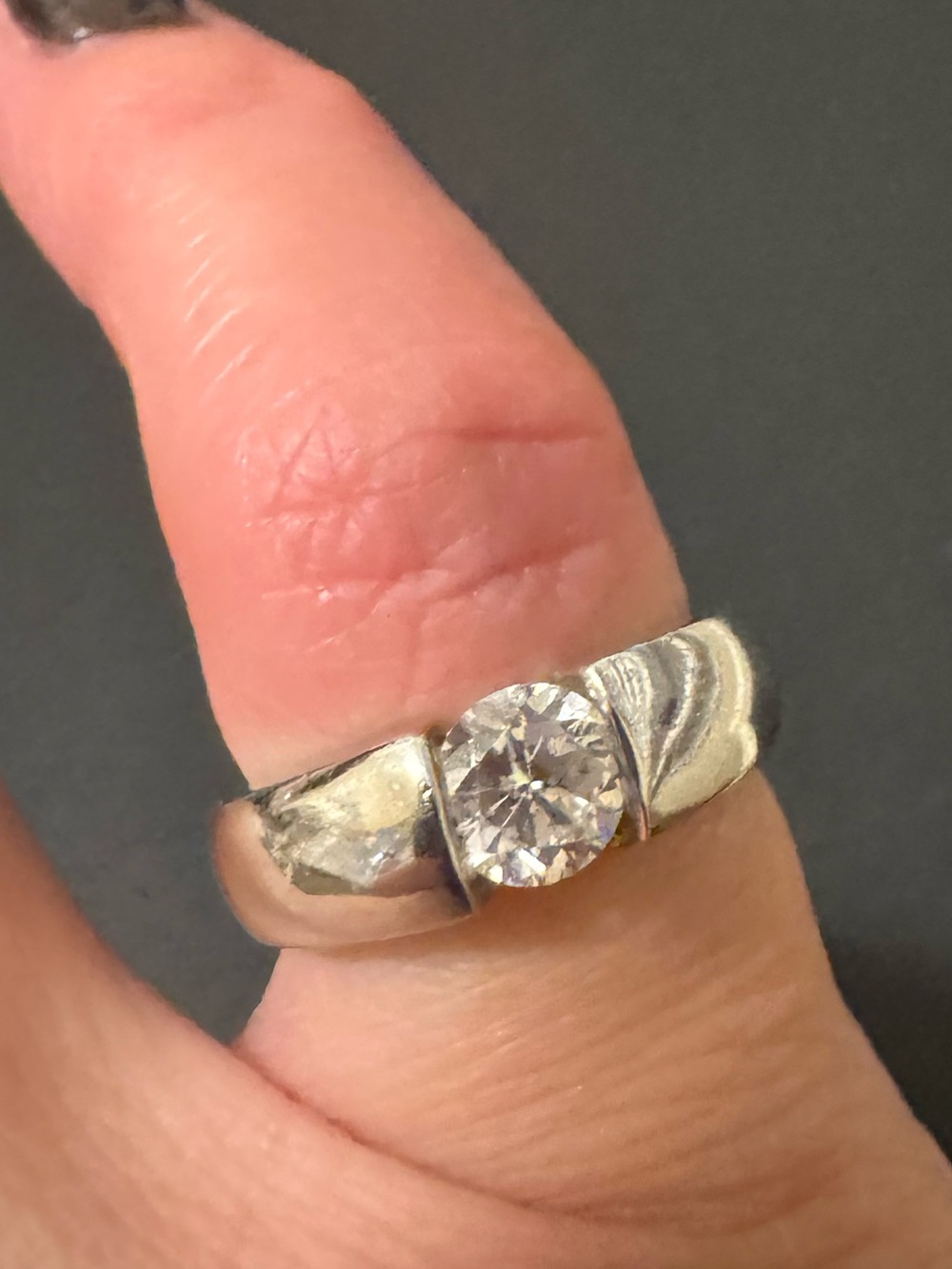 Silpada Silver Ring with Clear Round-Cut Stone